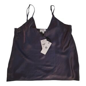 Socialite Women's Satin Tank Top in Deep Purple
